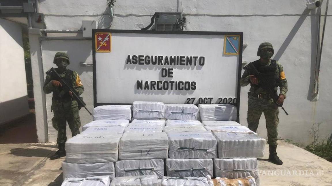 Incauta Defensa Nacional 613 mil kilos de drogas en 45 meses de la administración de AMLO