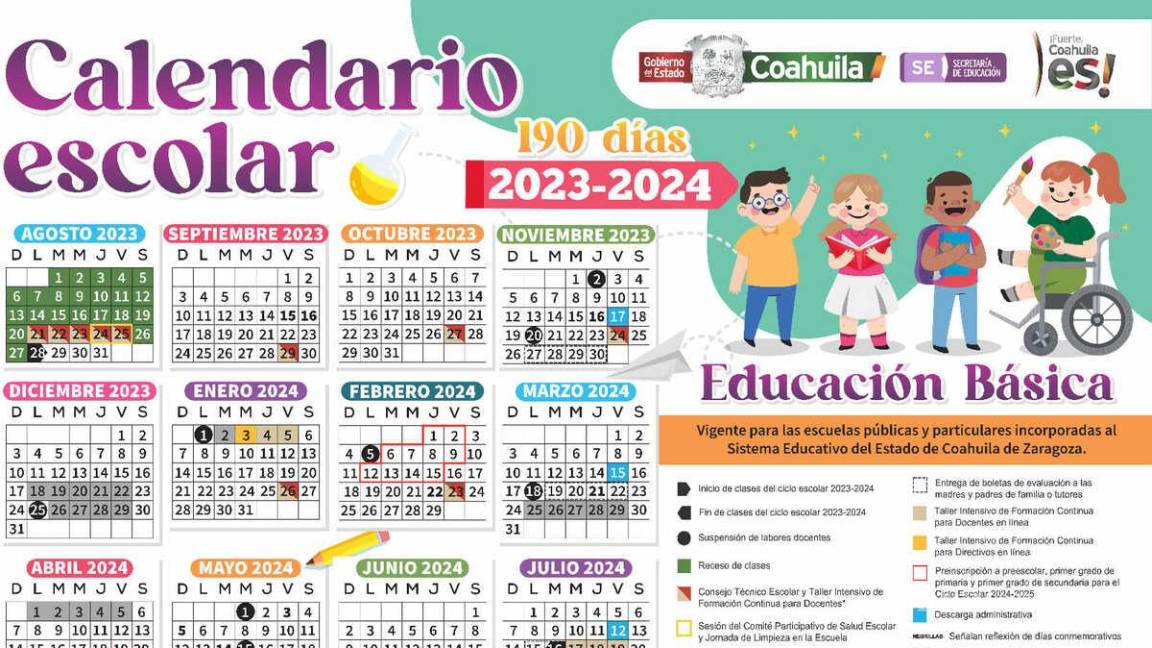 ¿Ya los esperas? Estos son los días de asueto del ciclo escolar 2023-2024 en Coahuila
