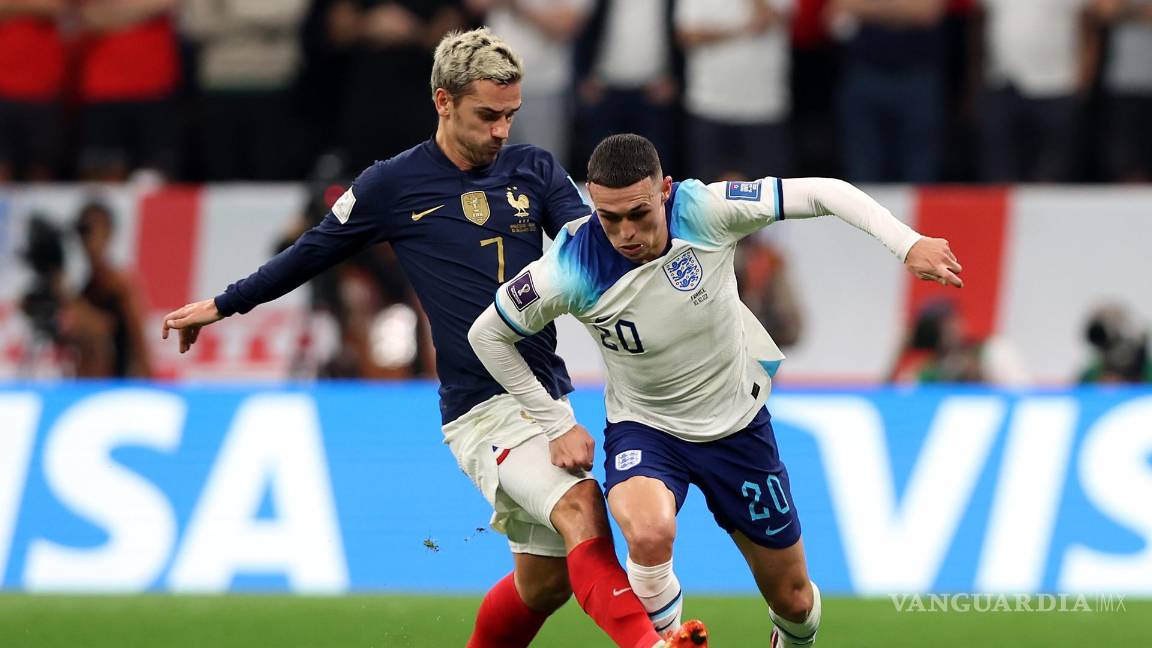 $!Phil Foden en acción contra Griezmann.