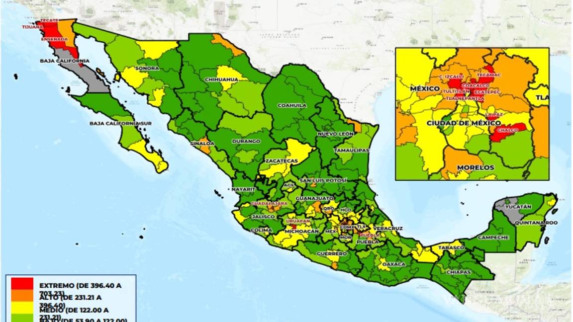 $!Los municipios donde se roban más vehículos en México