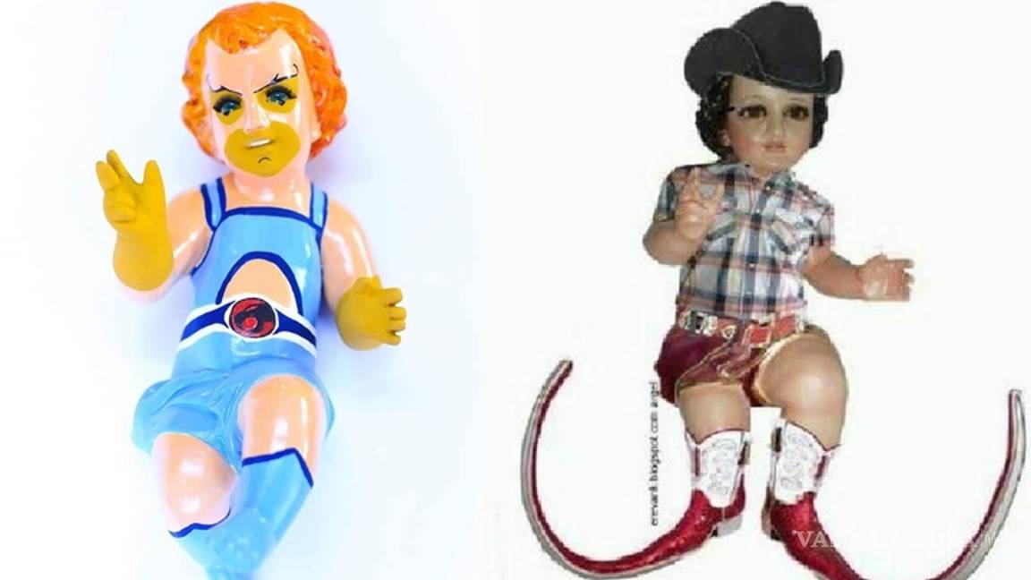 $!Venden al Niño Dios en redes sociales...¡disfrazado de Freddie Mercury, Joker y Gokú!