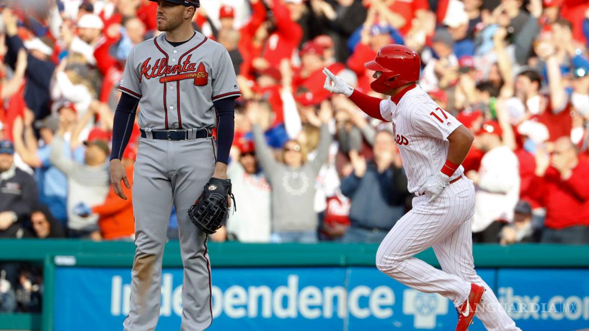 $!Bryce Harper no tiene el mejor debut con los Filis en la victoria ante los Bravos