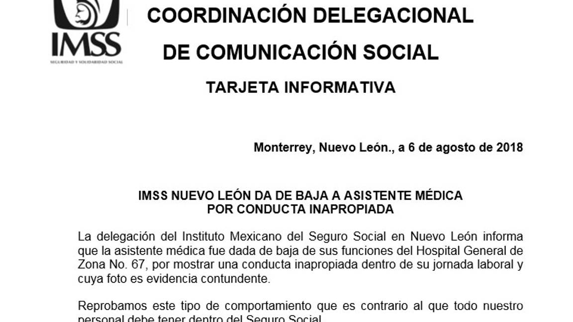 $!Trabajadora del IMSS le pinta el dedo a un derechohabiente; ella lo niega tras hacerse viral