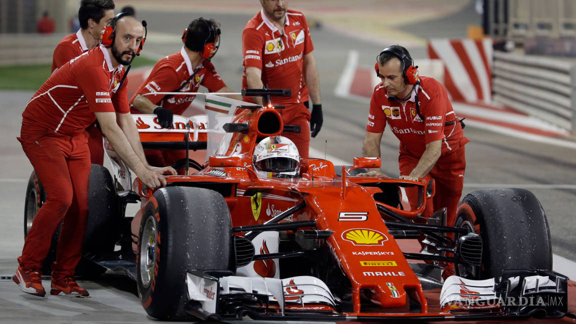Sebastián Vettel fue el más rápido en las prácticas de Bahrein