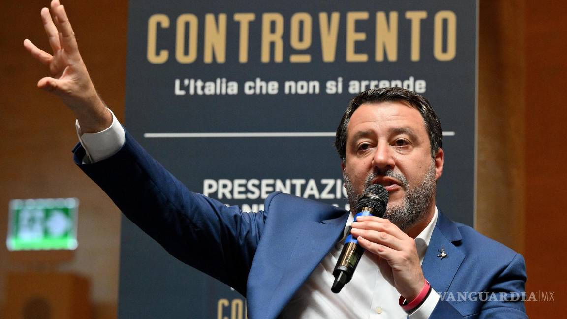 $!El viceprimer ministro italiano, ministro de Infraestructuras y líder del partido italiano de extrema derecha Liga (Lega), Matteo Salvini en Roma.