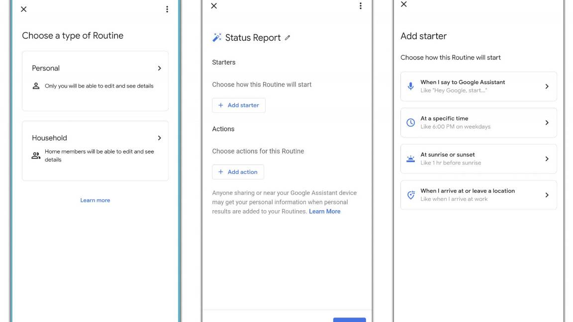 $!Rutinas personalizadas de Google.