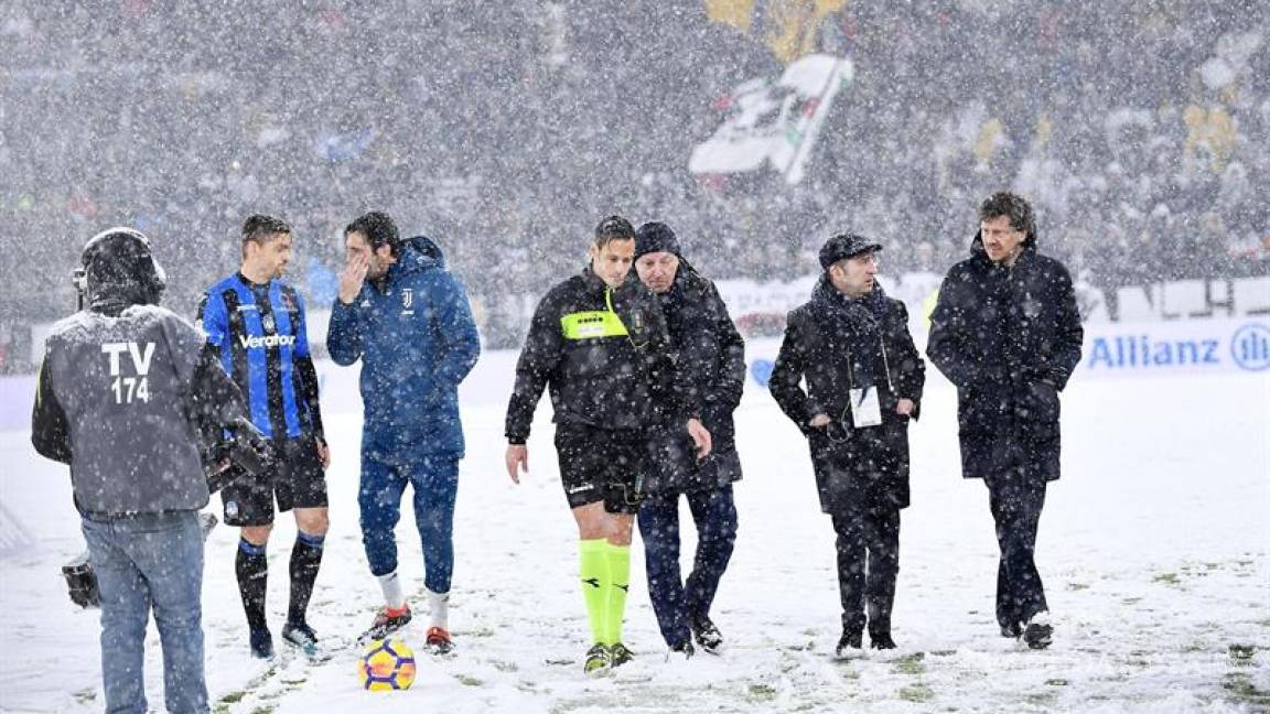 Intensa nevada suspende el partido de la Juventus