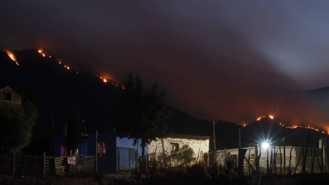 $!Aspectos incendio en Sierra Hermosa, Arteaga.