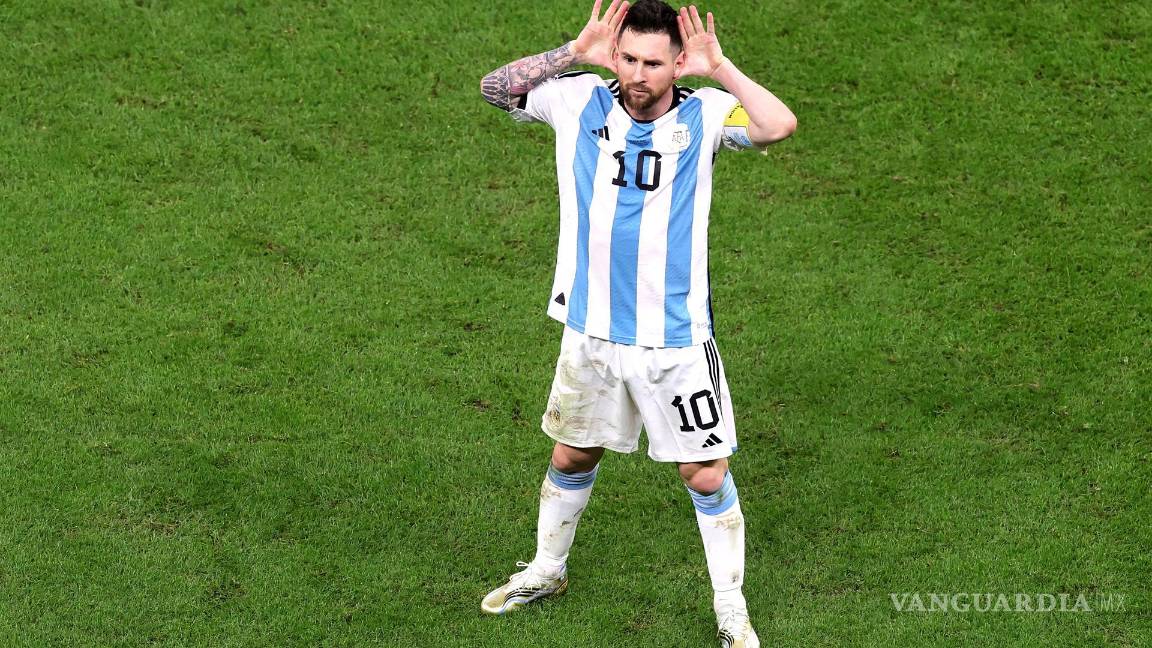 $!Messi celebrando tras anotar gol frente a Países Bajos.
