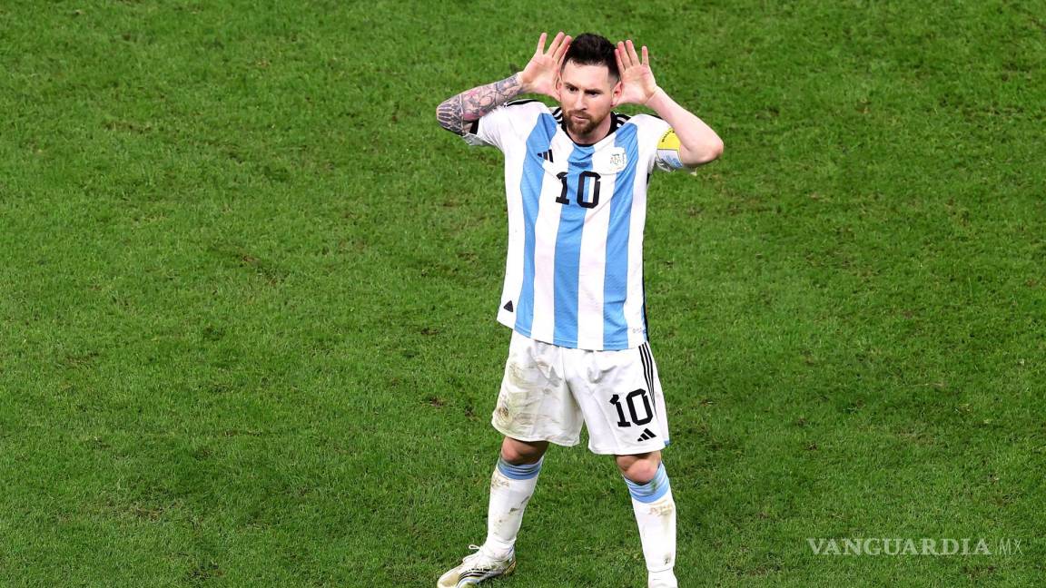 $!Messi celebrando tras anotar gol frente a Países Bajos.