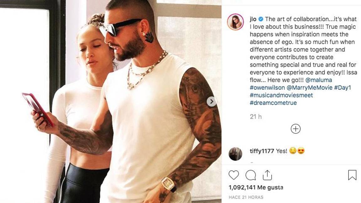 $!Con ‘Marry me’ Jennifer Lopez vuelve a la comedia romántica y Maluma se estrena como actor.