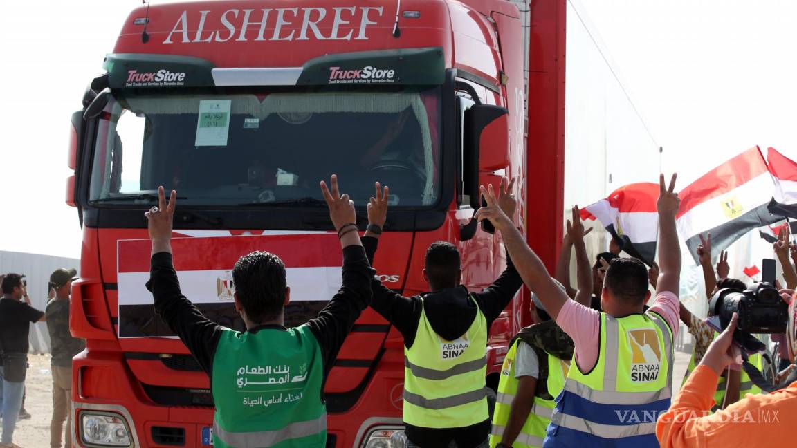 Ingresa a la Franja de Gaza segundo convoy con ayuda humanitaria