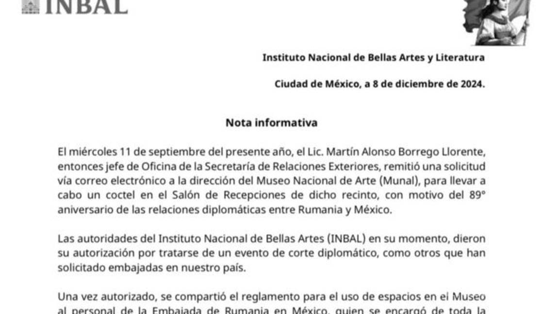 $!Exfuncionario de la SRE tuvo su boda en el MUNAL, renuncia y será investigado