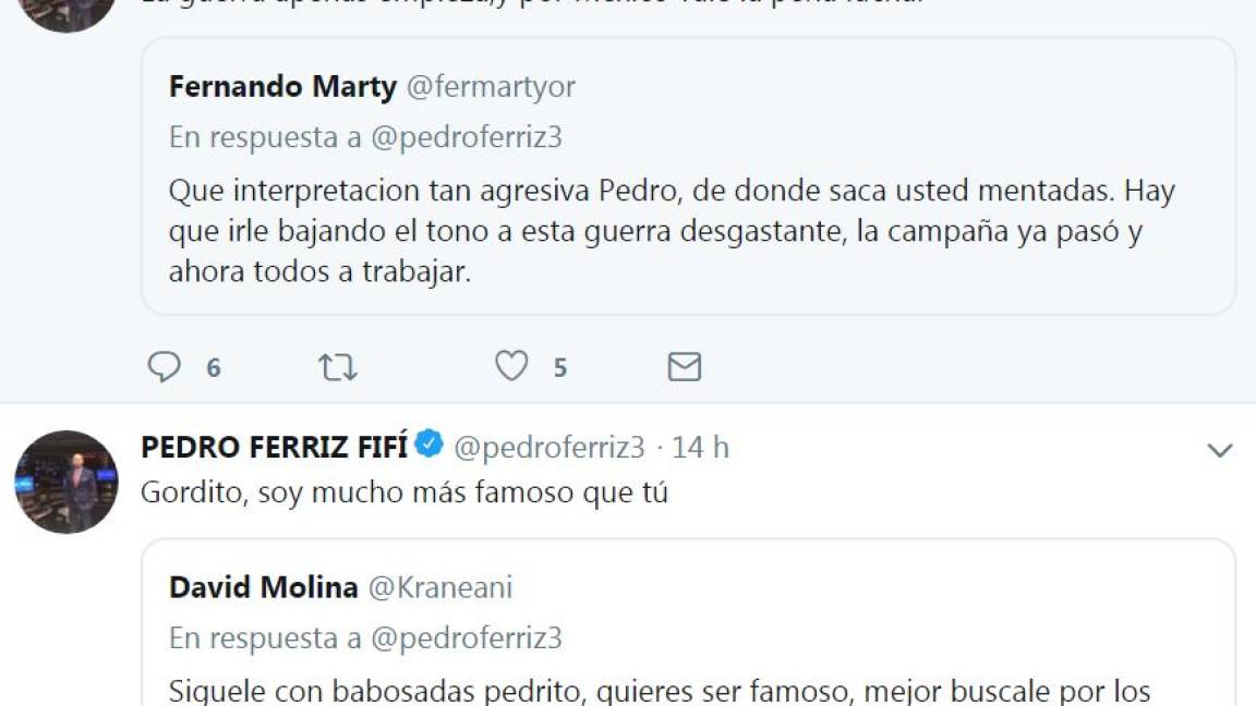 $!Tatiana Clouthier y Pedro Ferriz discuten en redes por supuesta 'mentada de madre'