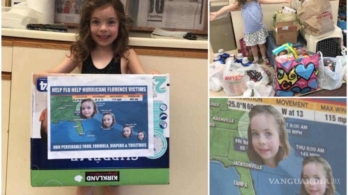 Florence, una niña de 4 años lanza campaña para víctimas de huracán