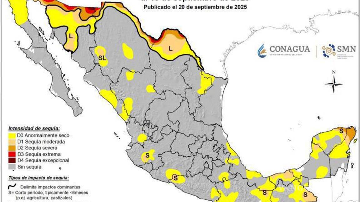 $!Desaparece la sequía en 70% de los municipios de Coahuila; solo 11 presentan afectación, al norte