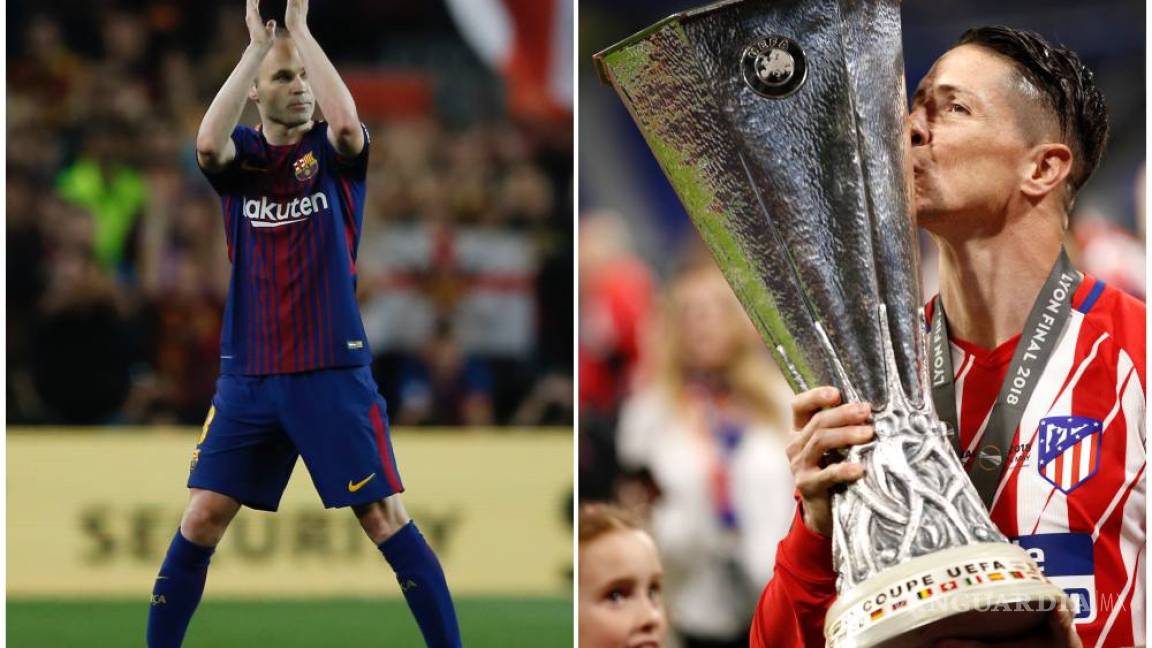 Despide el fútbol español a sus dos leyendas, Andrés Iniesta y Fernando Torres