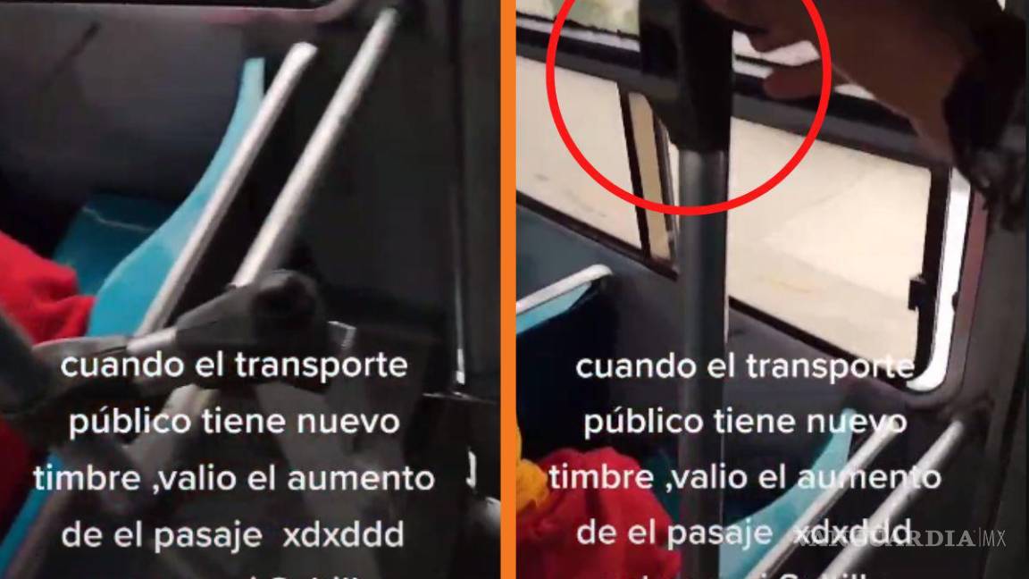 ‘Tienen ‘nuevo’ timbre’: joven exhibe condiciones del transporte público de Saltillo en TikTok (video)