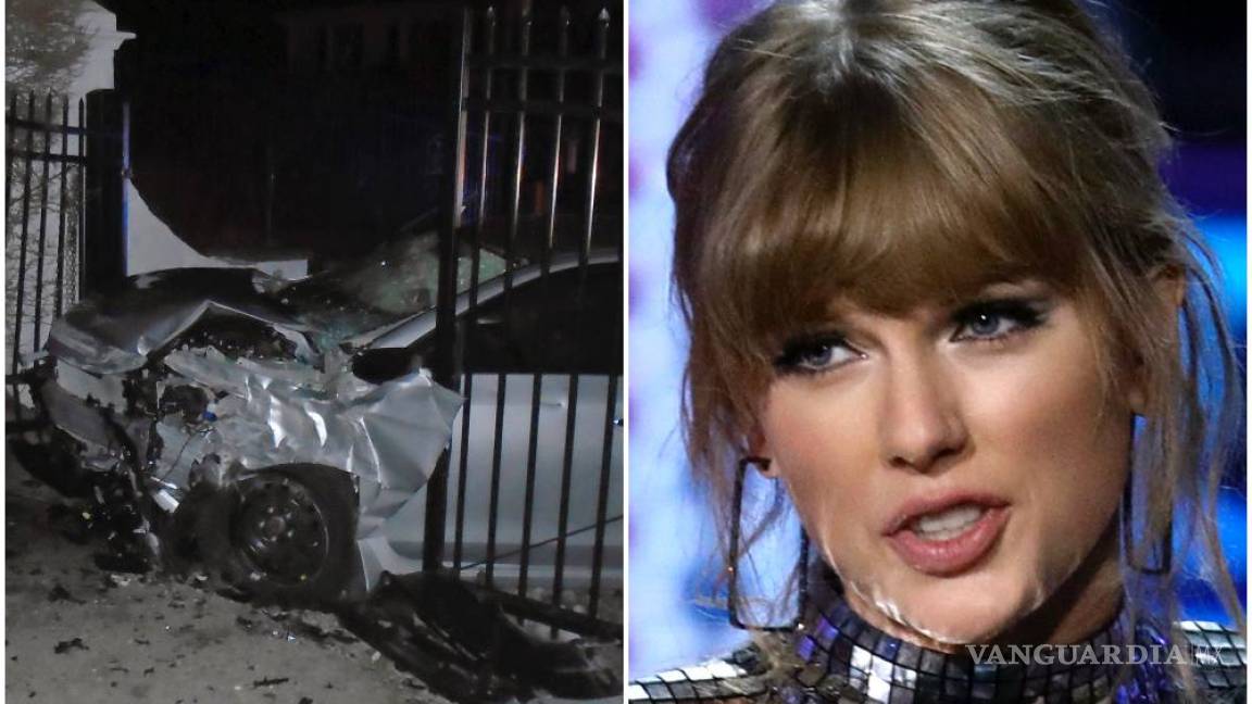Auto perseguido por la policía choca contra la entrada de la casa de Taylor Swift