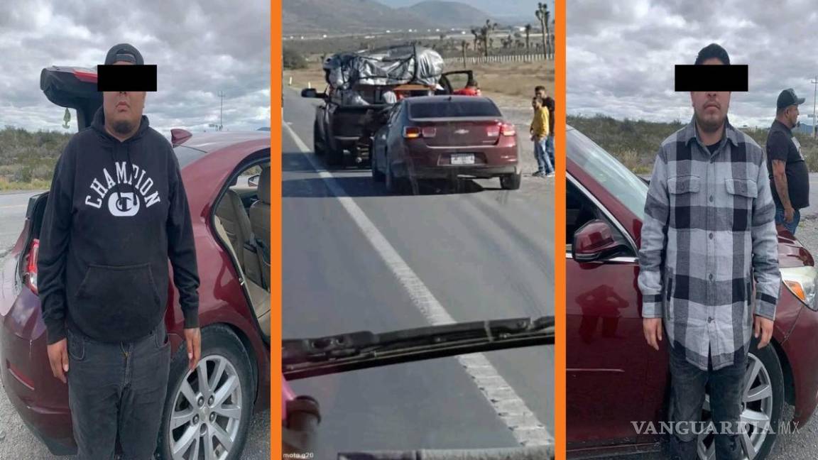 Exhiben a presuntos ‘montachoques’ de la carretera Saltillo-Monterrey y Los Chorros (fotos); llevan meses estafando, denuncian