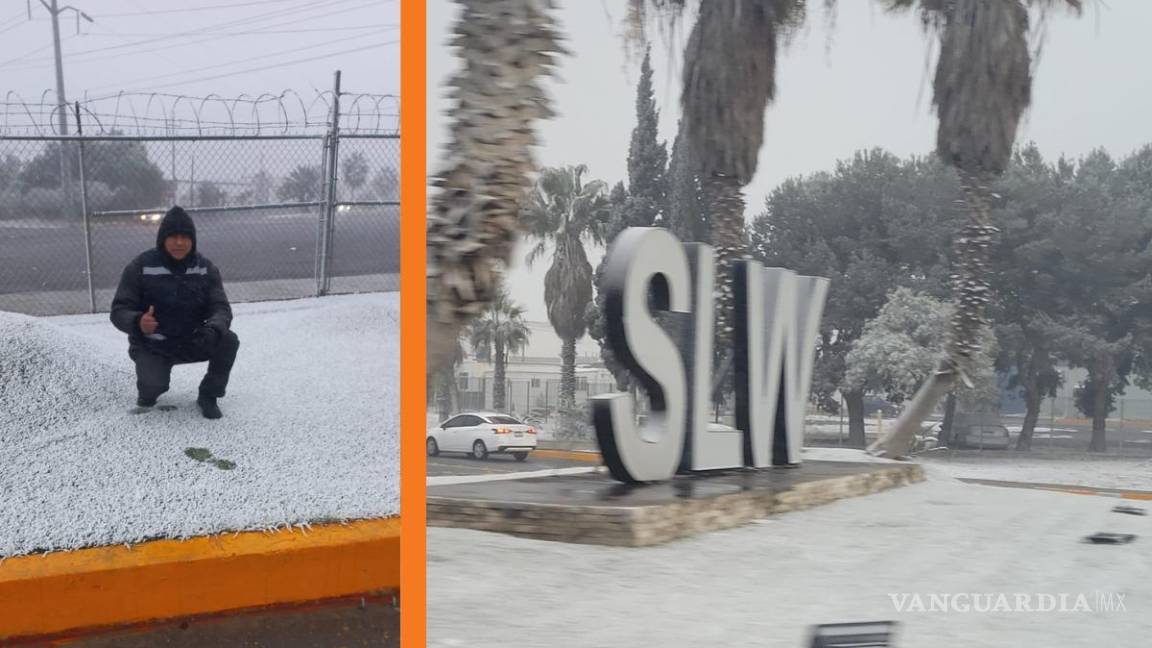 Reportan caída de nieve en Ramos Arizpe y Saltillo previo a la Noche Buena (Video)