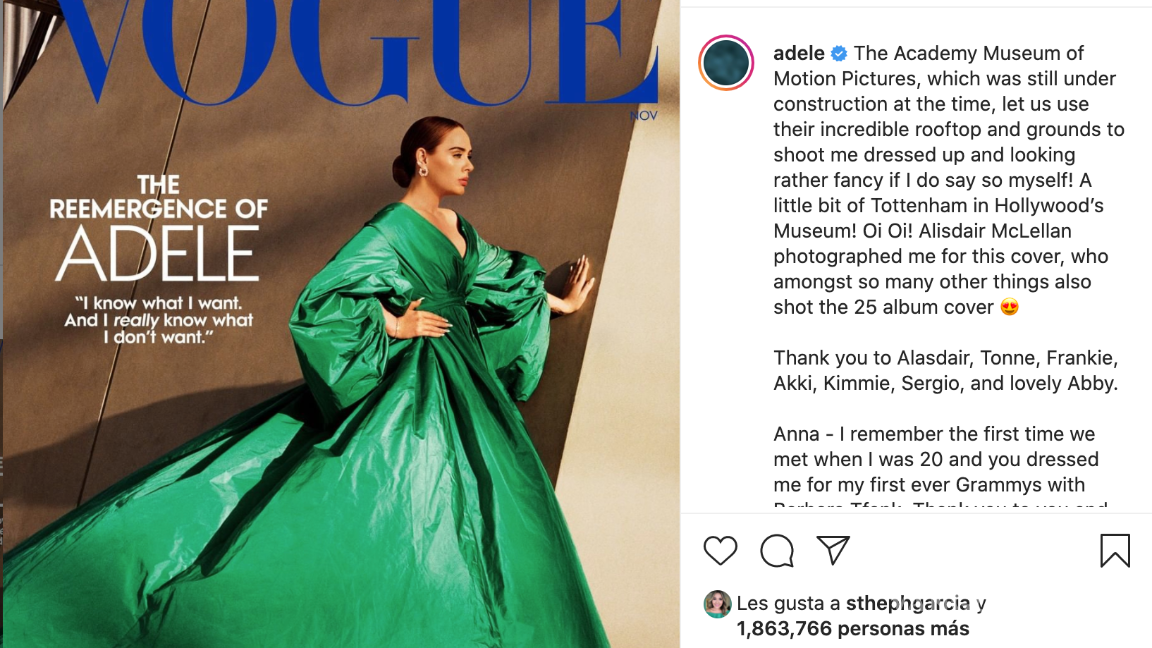 $!¡Impactante! Así luce Adele en su regreso a la música con doble portada en Vogue