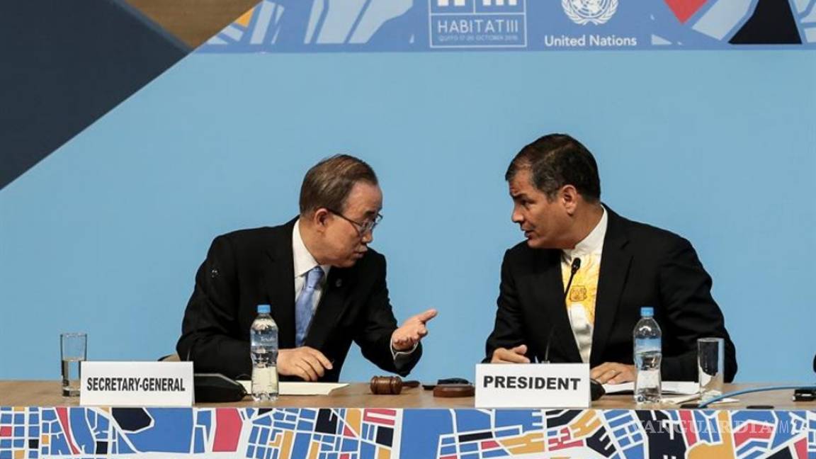 $!Ban Ki-moon llama a construir ciudades del futuro en inicio de Habitat III