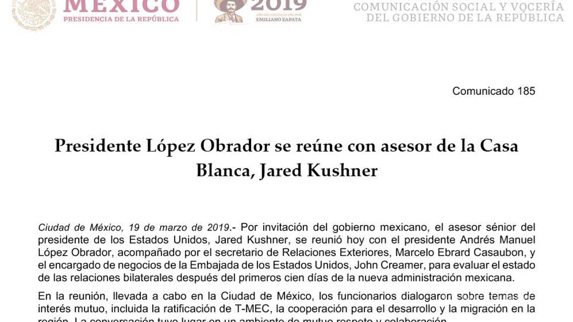 $!AMLO se reúne con Jared Kushner, asesor de Donald Trump, en la CDMX