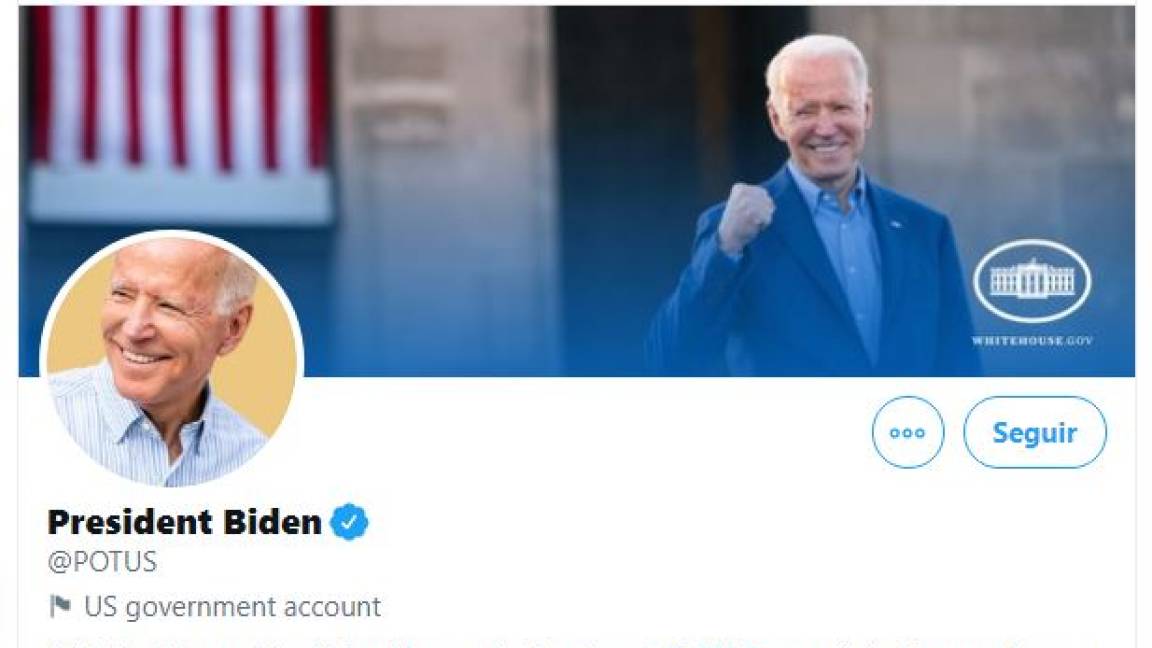 Este es el primer tuit de Biden como presidente de EU