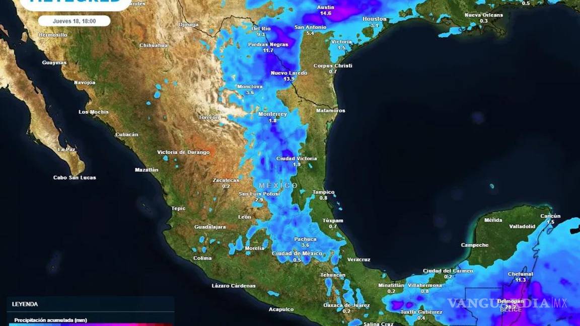$!Del 13 al 18 de abril, tormentas aisladas se formarían sobre la Sierra Madre Oriental y región centro.