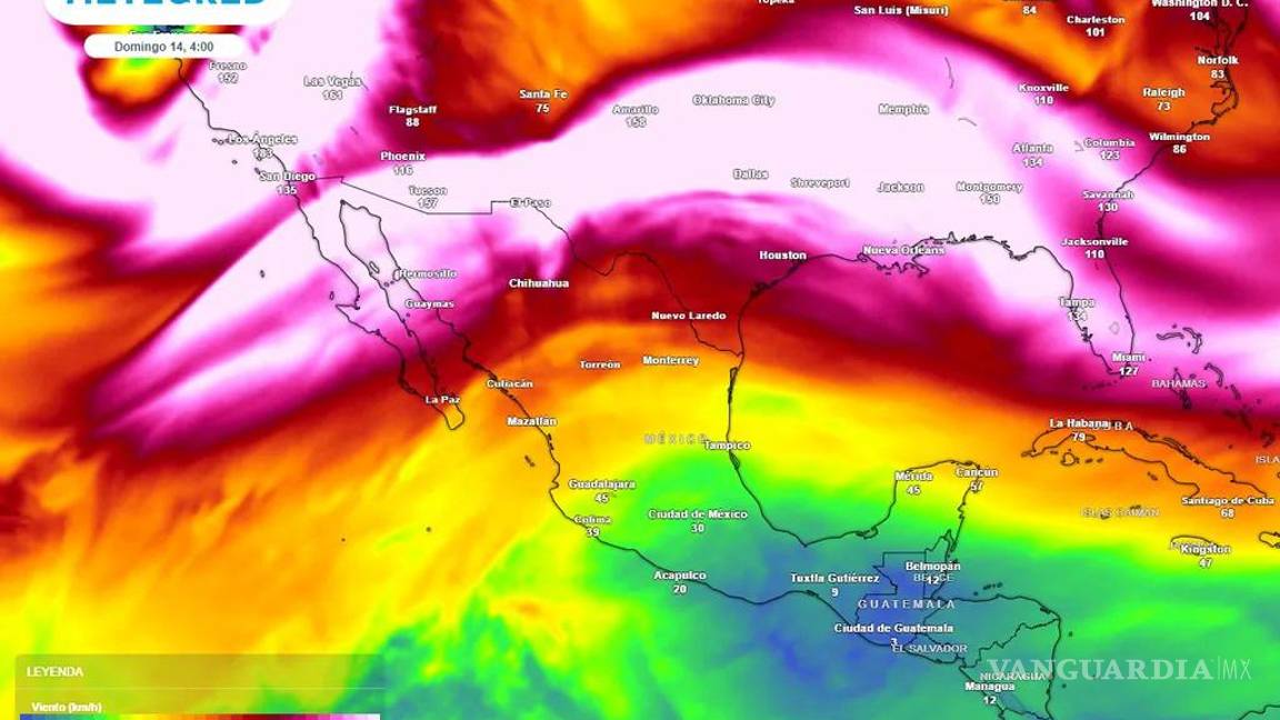 $!Circulación anticiclónica dominará próximos 5 días, llegando vaguada polar posteriormente.