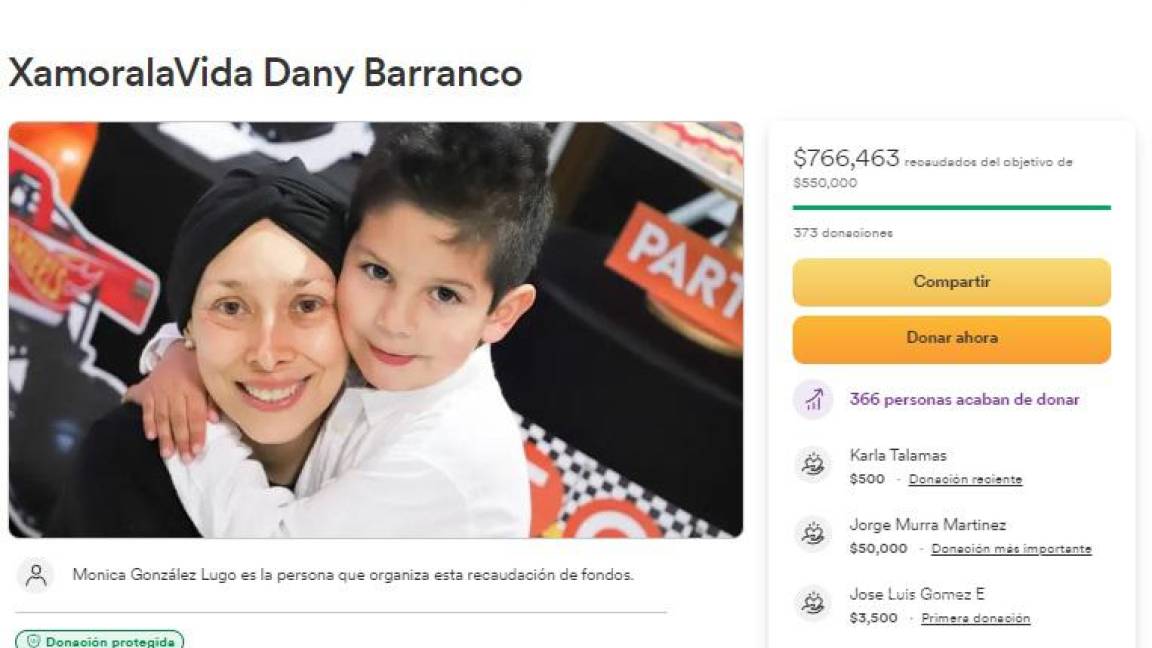 Paciente de cáncer recauda más de 760 mil pesos en menos de un día... es de Coahuila