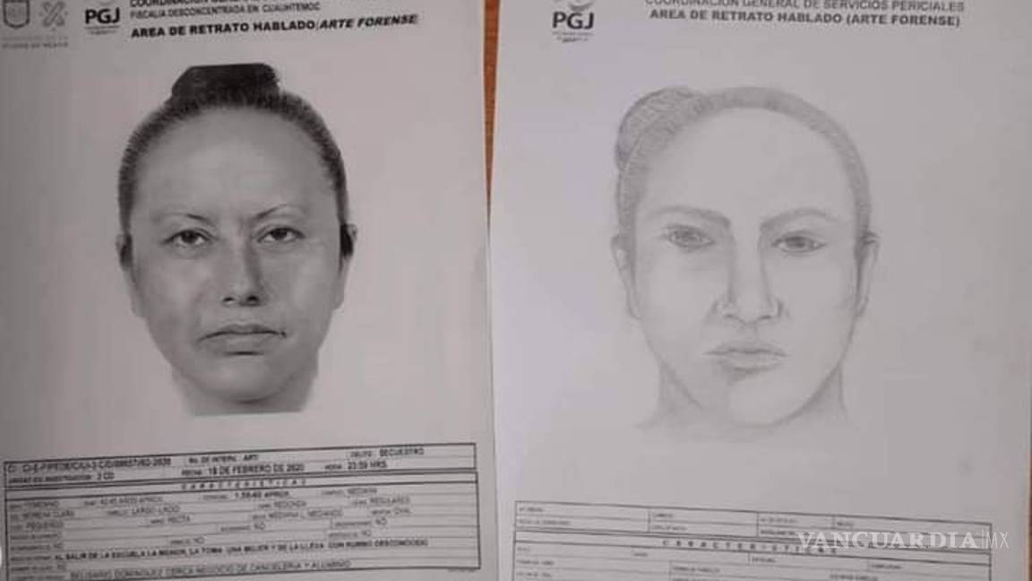 $!Difunden retrato hablado de la mujer que secuestró a Fátima de su escuela
