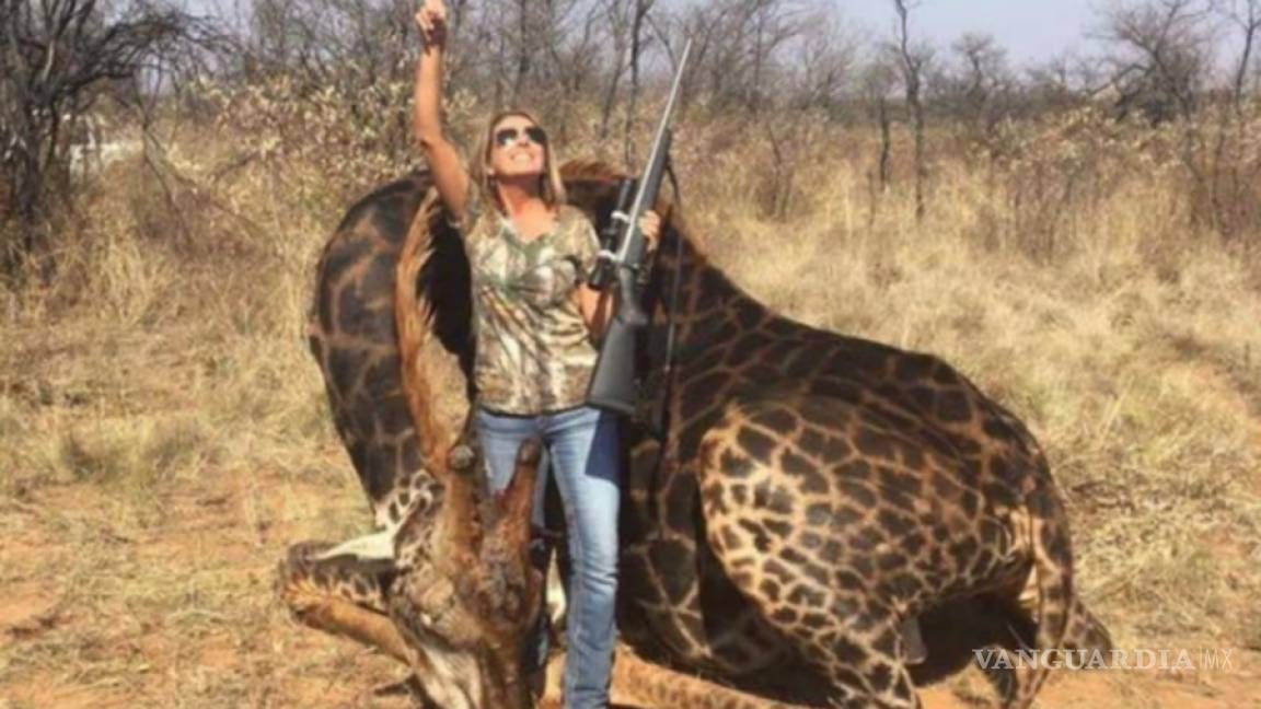 Causa indignación una estadounidense que mató a una jirafa negra en Sudáfrica