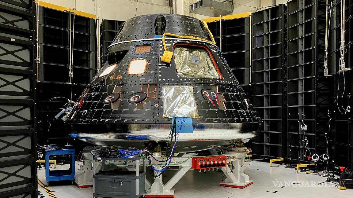 $!En la imagen, la cápsula Orión para la misión Artemis II en el Centro Espacial John F. Kennedy, de Cabo Cañaveral, en Florida.