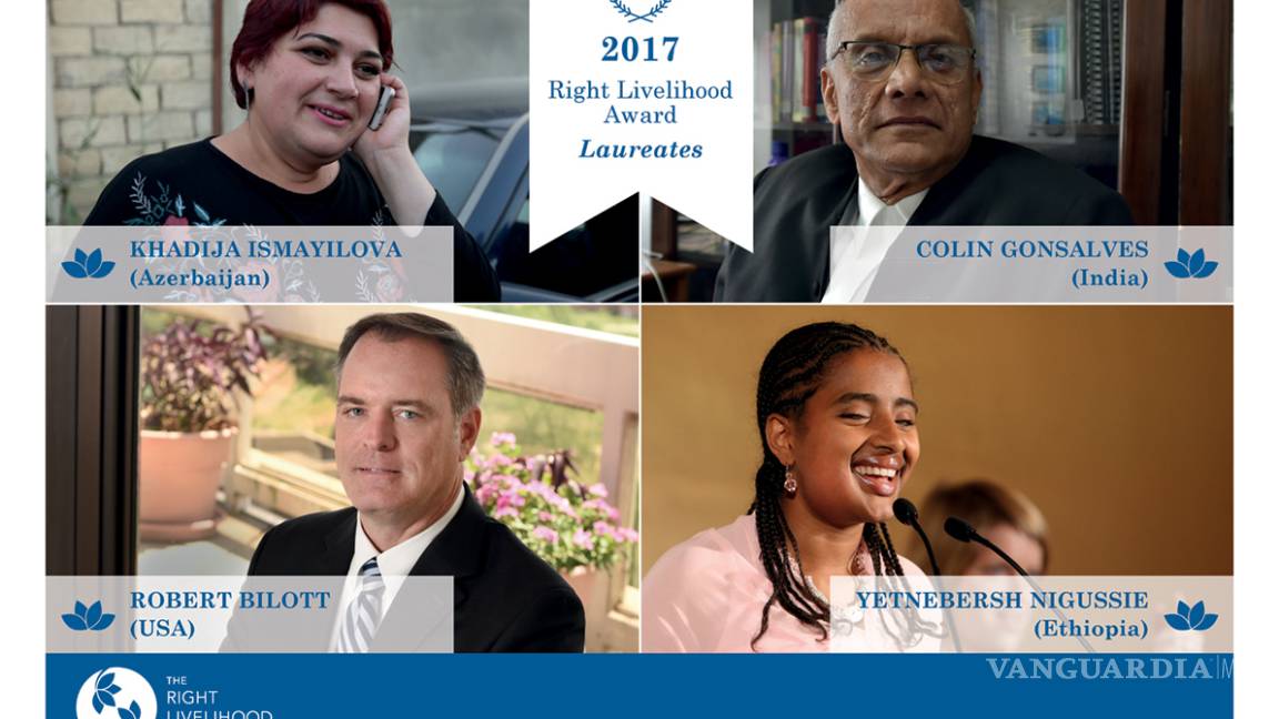 $!Premia el Nobel Alternativo a periodista azerbaiyana y a abogado indio