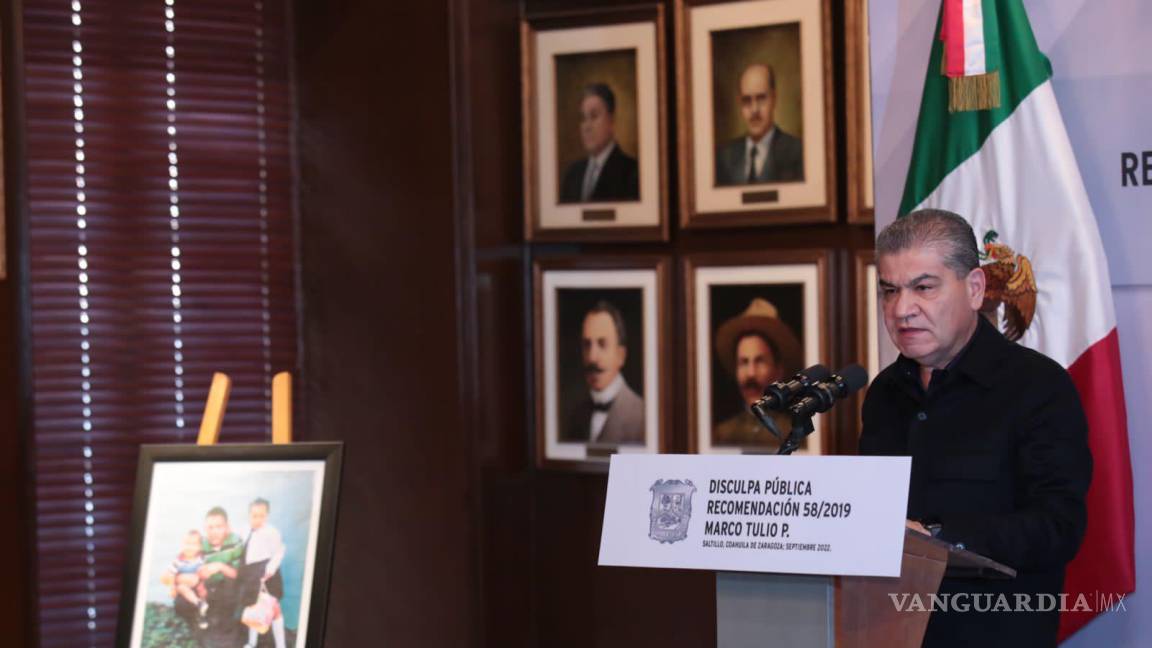 Ofrece Coahuila y la FGE disculpas públicas a familia de Marco Tulio