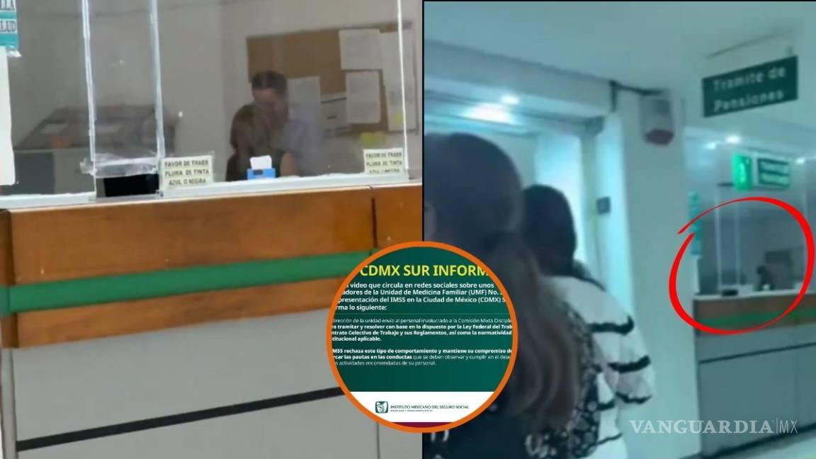 Exhiben a trabajadores de clínica del IMSS en CDMX por ‘cariñosos’ durante horario laboral; Instituto responde