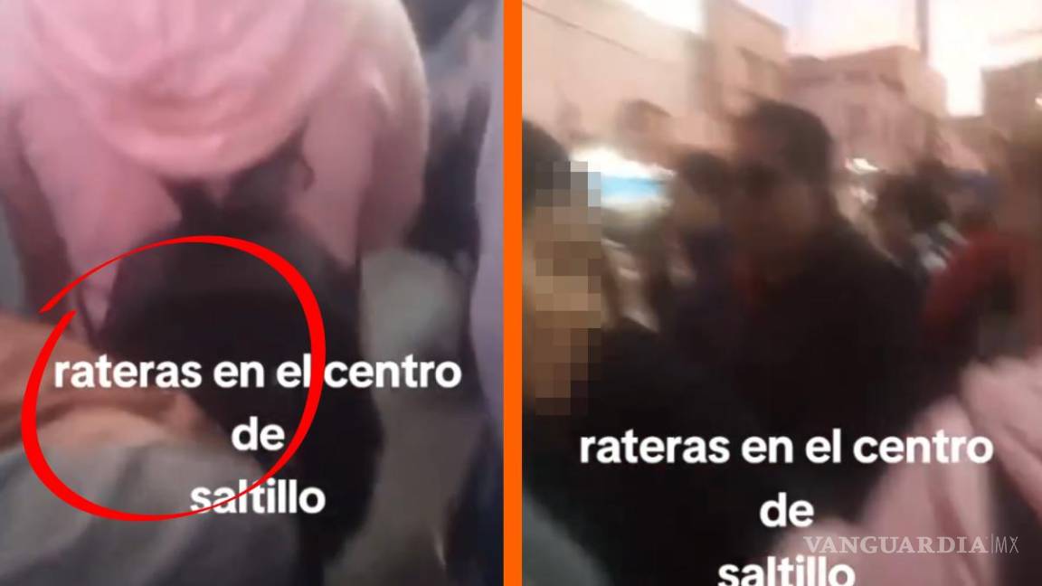 Exhiben a presuntas carteristas en el centro de Saltillo; este es su modus operandi (VIDEO)