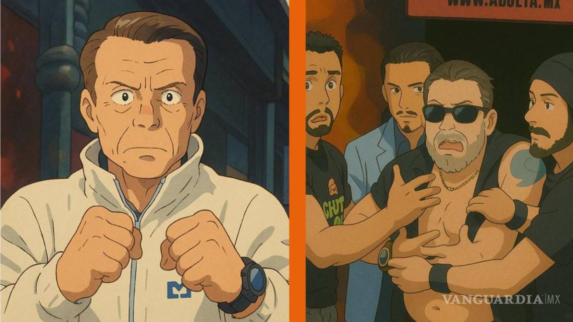 $!Imagen creada con ChatGPT de Alfredo Adame y Carlos Trejo al estilo de Studio Ghibli.