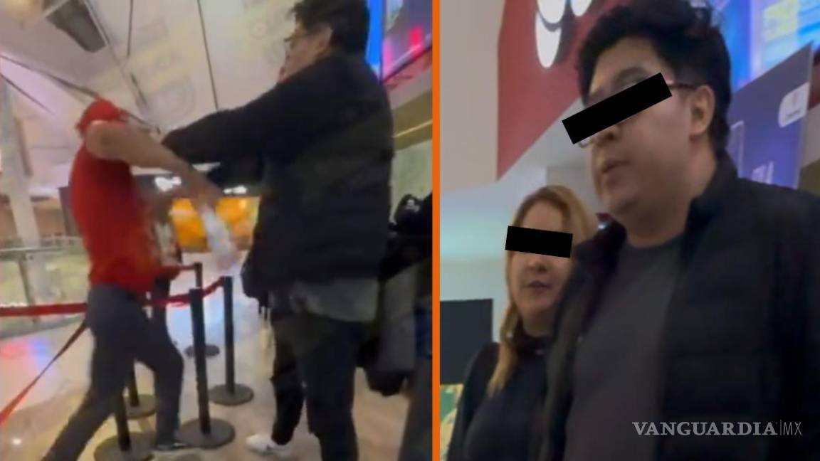 Hombre agrede a empleado de Cinemex, usuarios lo apodan ‘Lord Migajero’: (VIDEO)