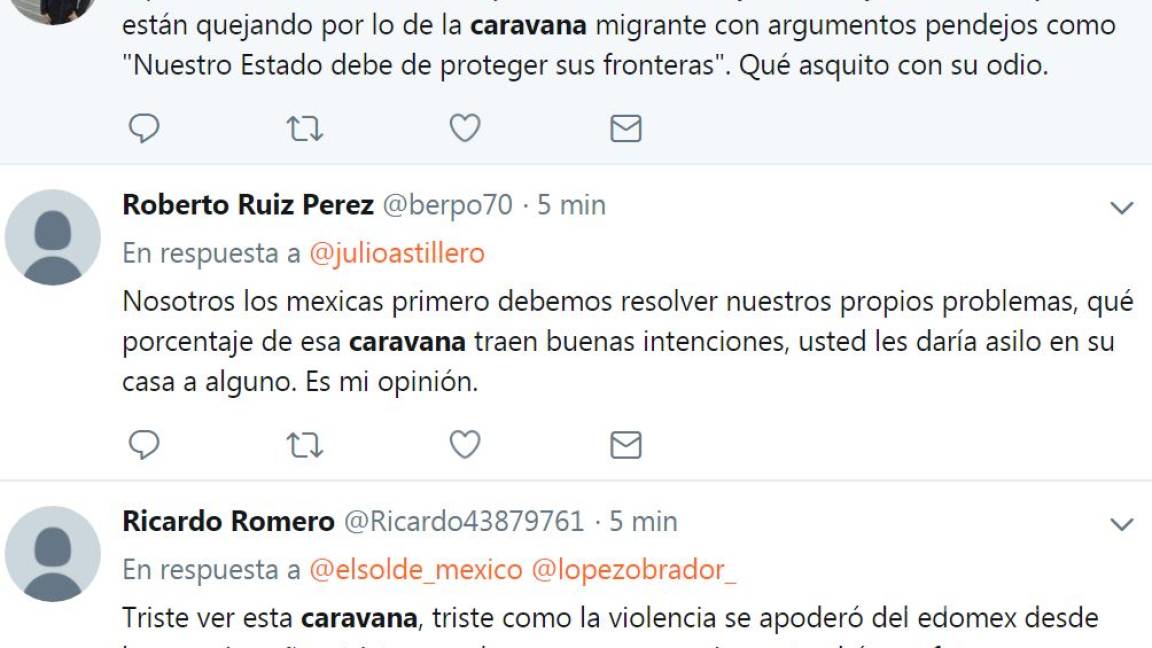 $!Mexicanos reaccionan en redes con comentarios xenófobos y racistas ante caravana migrante