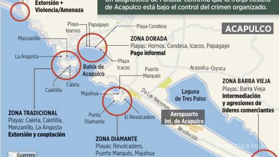 $!Advierten que en las zonas turísticas de Acapulco predomina la extorsión