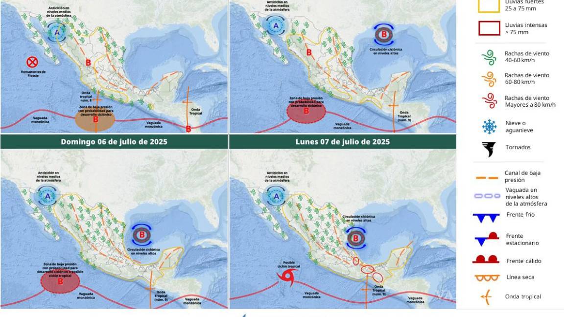 $!SMN: ¿Cuál será el pronóstico de lluvias para el fin de semana en México?
