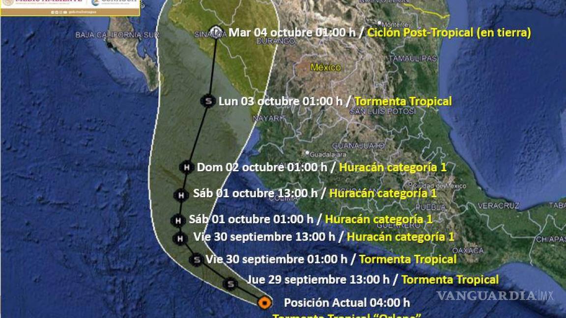 ¡Alerta!... Se forma la Tormenta tropical ‘Orlene’; tocará tierra como huracán en el occidente de México