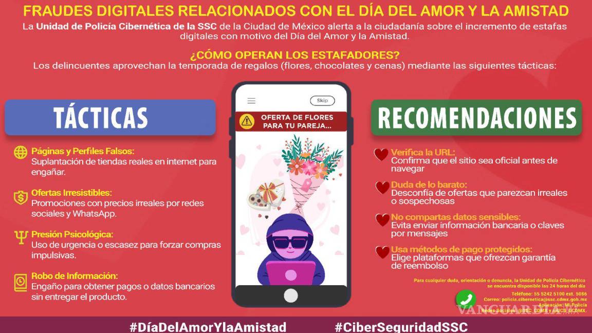 $!SSC CDMX alerta por fraudes en compras en línea por el Día del Amor y la Amistad