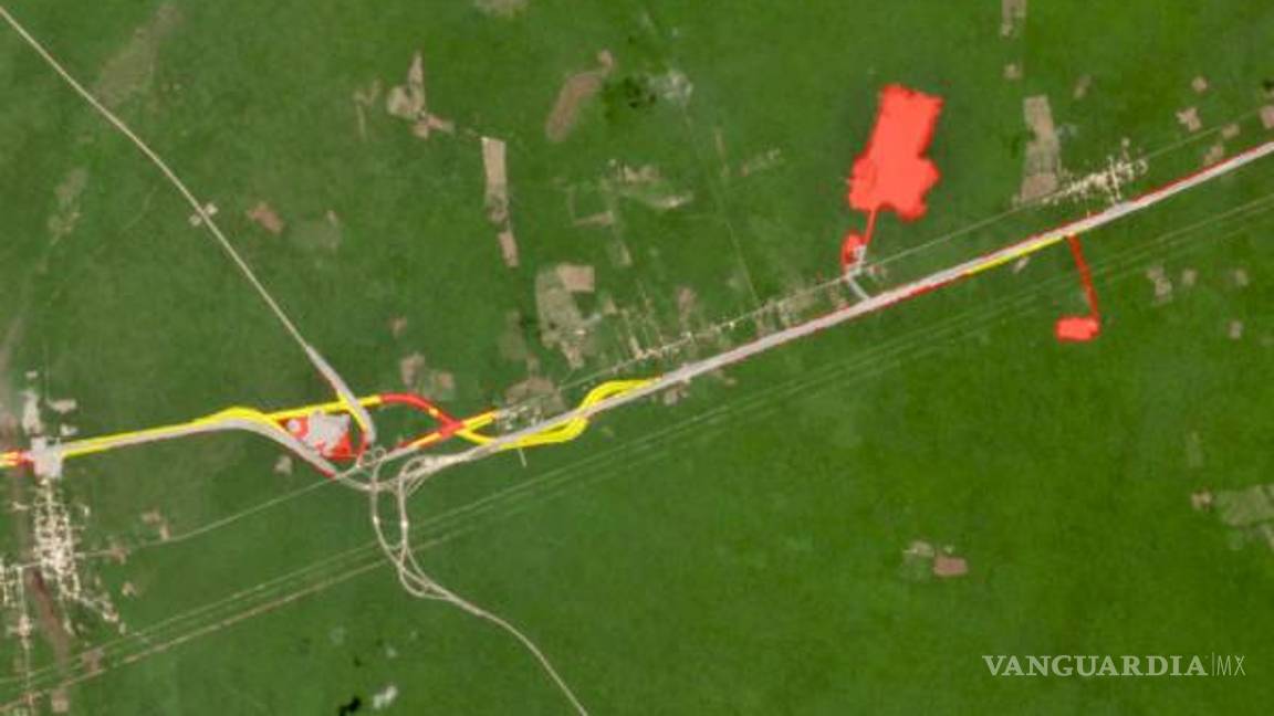 $!En amarillo la deforestación con autorización de Semarnat. En rojo la deforestación sin autorización. Fuente: CartoCrítica.