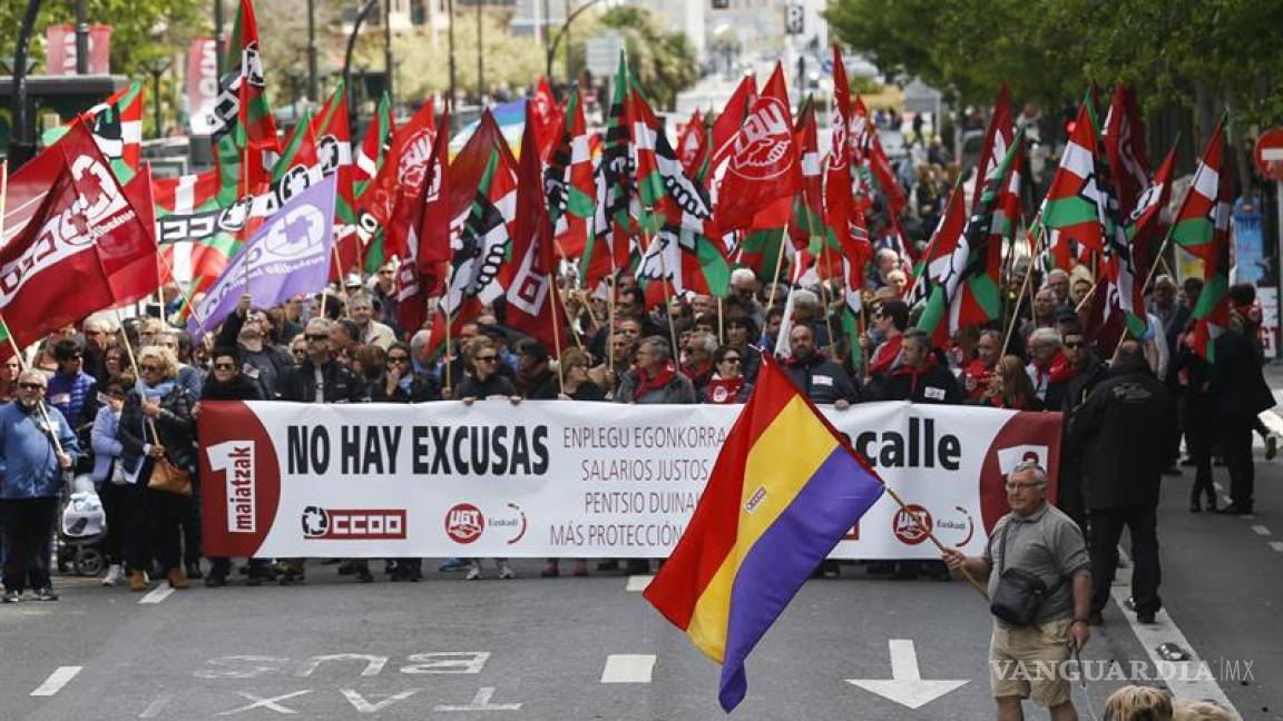 Trabajadores españoles toman las calles para exigir empleos y salarios dignos