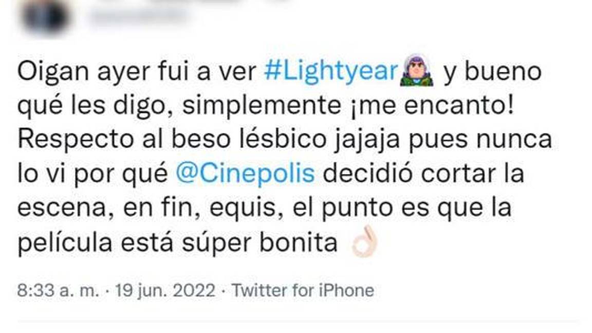 $!Denuncian que Cinépolis y Cinemex cortaron beso lésbico en ‘Lightyear’