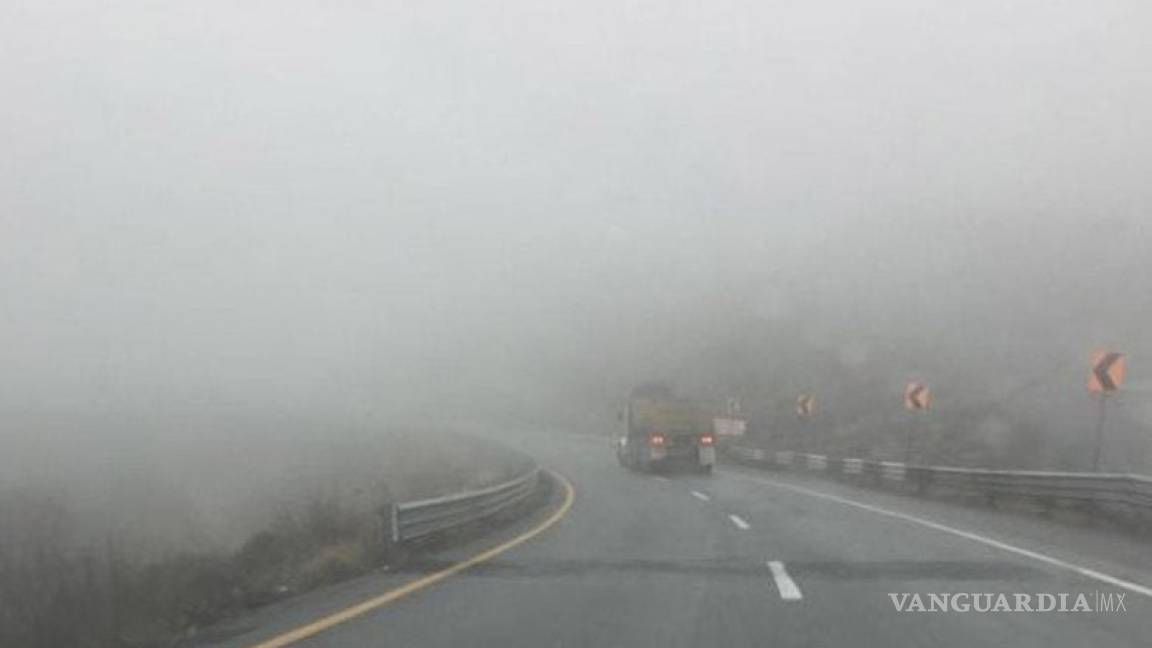Por mal clima, cierra autopista Saltillo-Monterrey su circulación en ambos sentidos